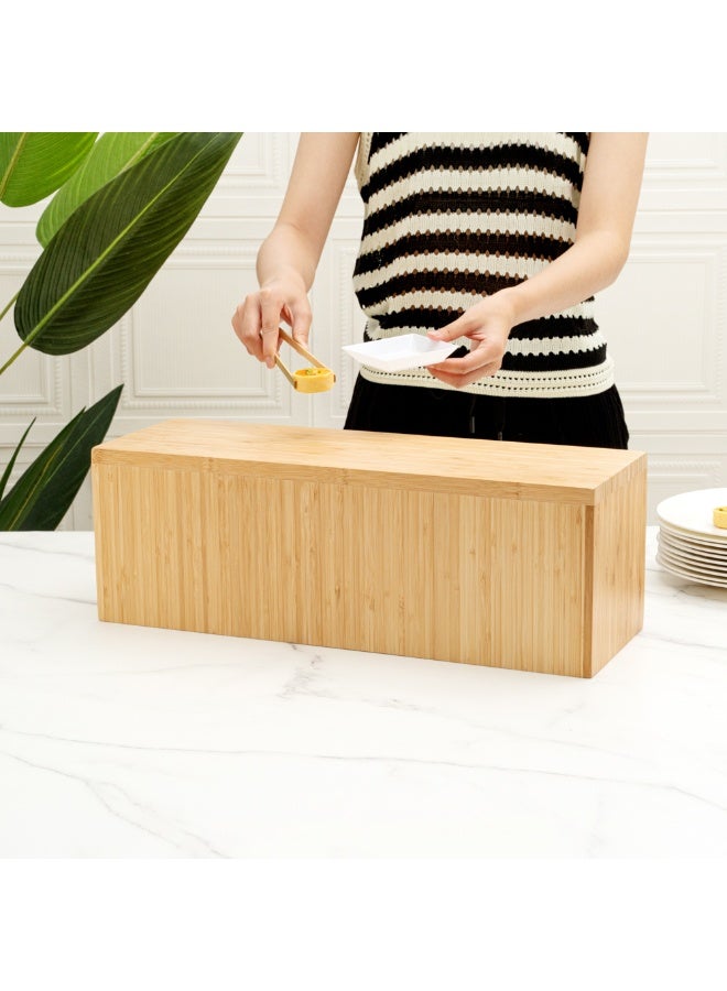 Restaurantware 20.5 x 7 x 7 Inch Display Riser, 1 Rectangle Wood Bakery Display - Medium Riser, For Retail, Catering, or Buffets, Bamboo Food Display Riser, Showcase Cupcakes, Candy  - Image 5