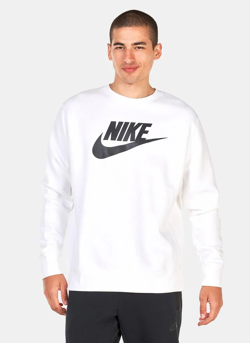 Nike Men's Sportswear Club Fleece Graphic Crew Sweatshirt