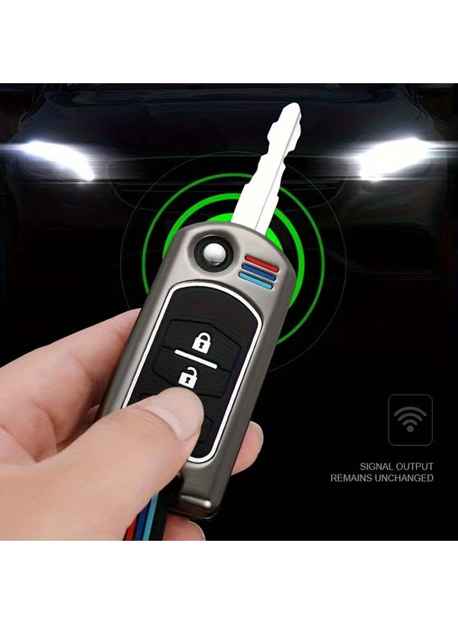 Silvery Car Key Protection Case For Mazda 3 5 6 M6 RX8 MX5 Demio 2 3 5 6 M3 M5 M6 CX5 CX7 CX9 MX5 MPV With Keychain 2 Buttons 3 Buttons - Image 5