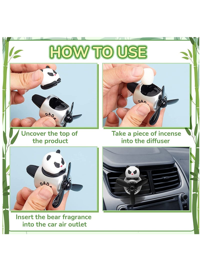 SYOSI Bear Pilot Car Air Freshener Cartoon Cute Car Diffuser Automotive Air Fresheners Cool Car Accessories Rotating Propeller Air Outlet Vent Fresheners Bear Pilot Car Perfume for Car Decoration - Image 4