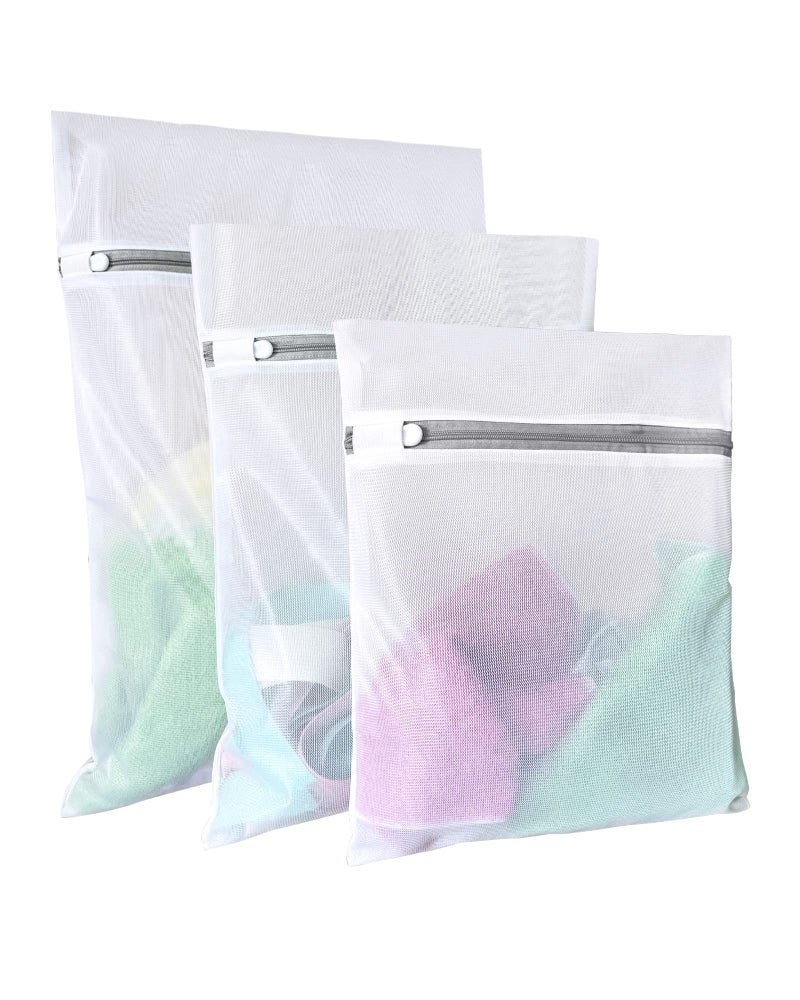 QiNZiN Lingerie Bags for Washing Delicates,Small Fine Mesh Laundry Bags,3Pcs(1 Large,1 Medium,1 Small) - Image 1