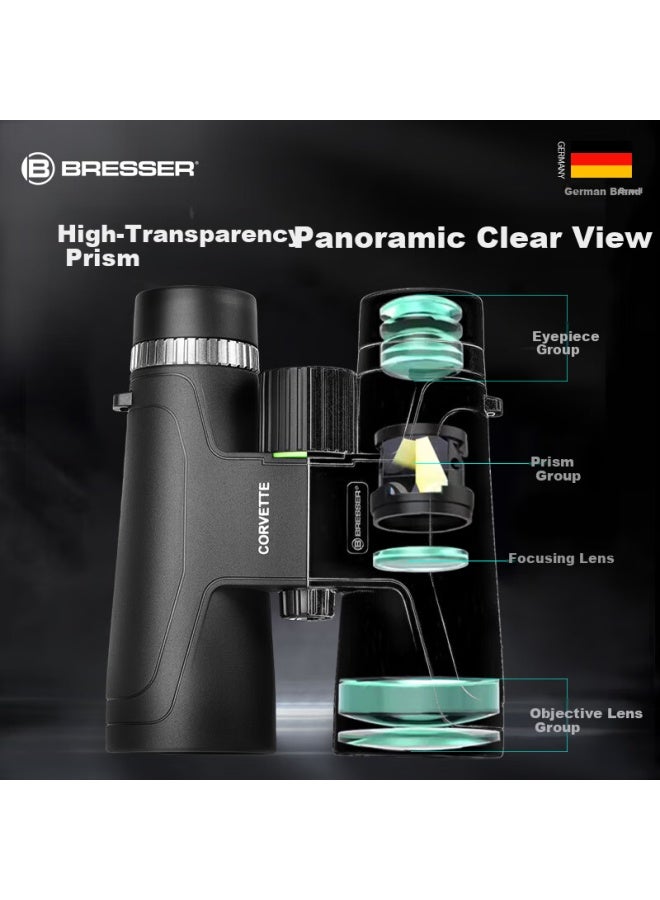 Bresser Cruiser 10x50 Binoculars High Definition High Power Large Eyepiece Low Light Outdoor Concert Sports - Image 2