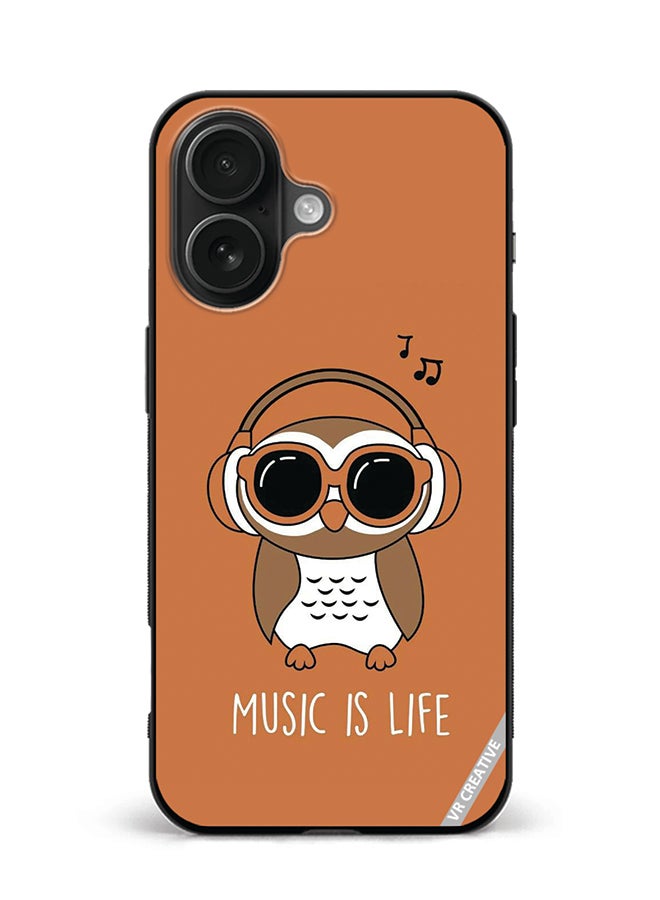 VR CREATIVE Protective Case Cover For Apple iPhone 16 Plus Music Is Life Design Multicolour