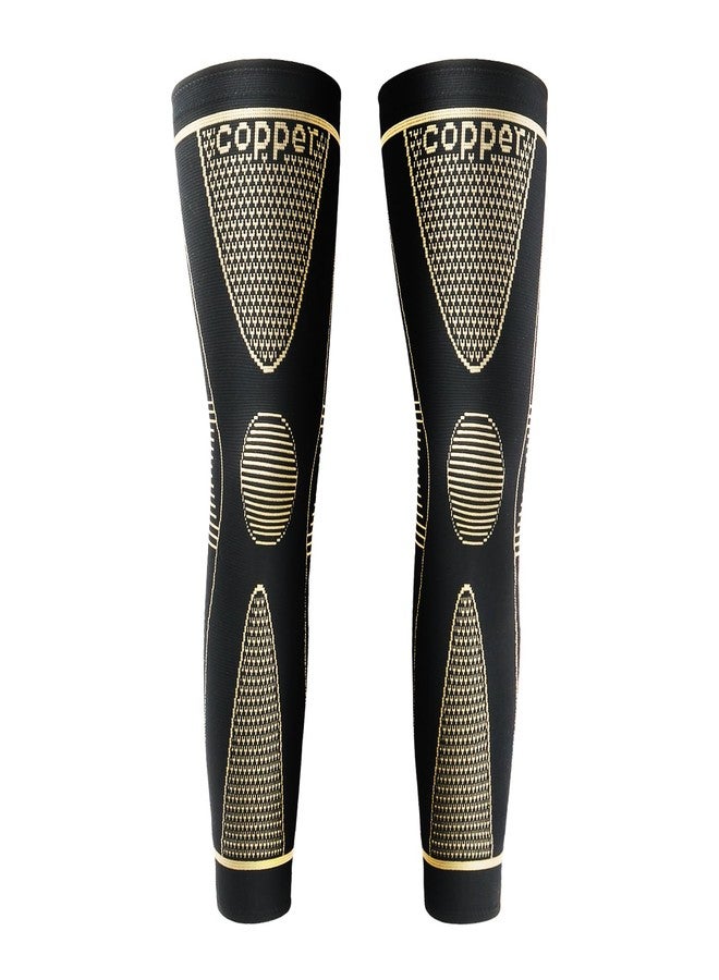 SKDK Copper Full Leg Sleeves Long Compression，Knee Braces for Knee Pain Women & Men， Knee Compression Sleeves, Knee Support for Meniscus Tear, ACL, Arthritis, Joint Pain Relief,Sport - Image 1