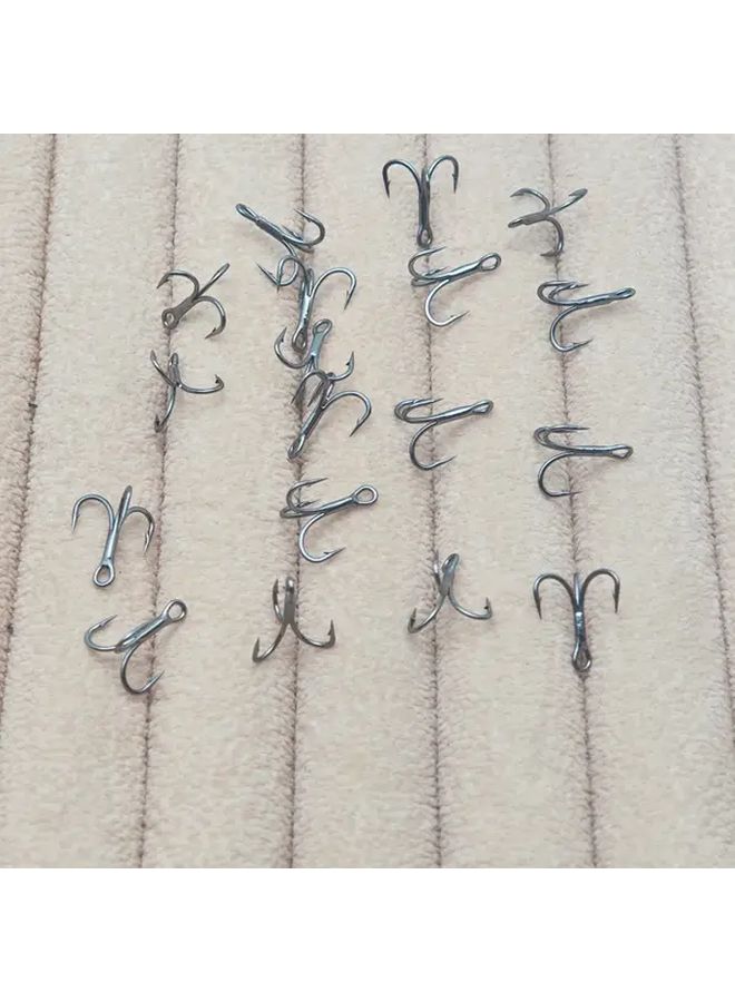 20 Pack High Carbon Steel Treble Fishing Hooks Barbless for Freshwater Saltwater - Image 4
