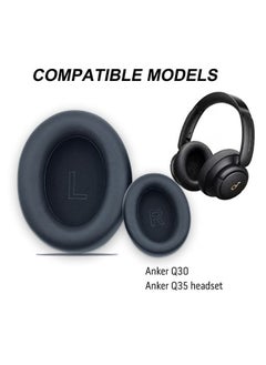 Generic Replacement Earpads Cushions For Soundcore Life Q30,Q35 Earpads Ear Cushions Black  - Image 2