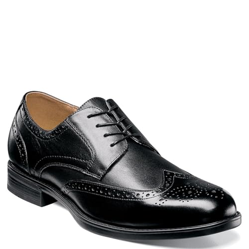 Florsheim Midtown Wing Tip Oxford Men's Oxford, 9.5 D(M) US, Black - Image 1