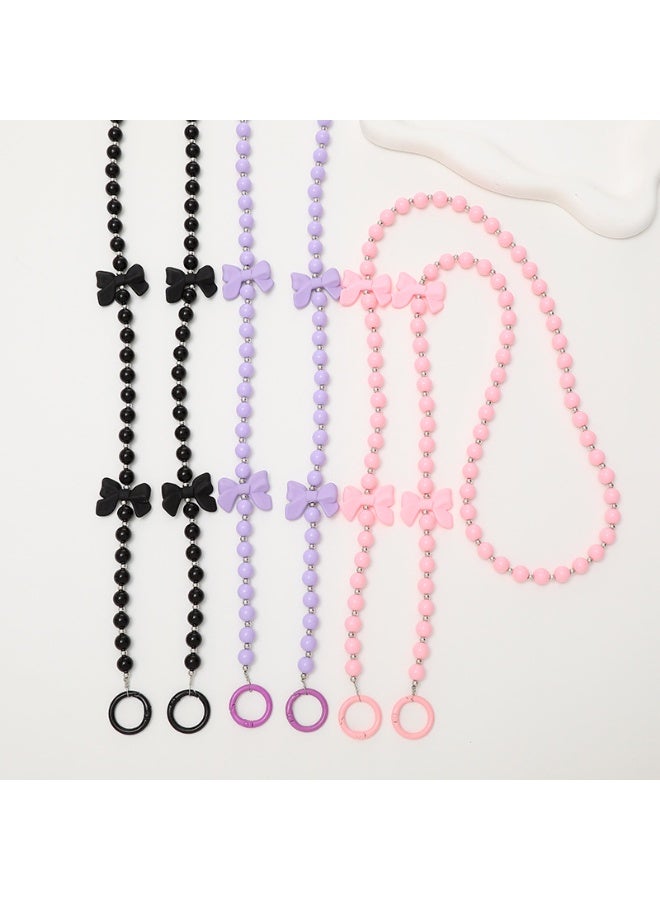 NIBEMINENT Phone Charm/ Chain Strap for Women Girls, Bow Cell Phone Case Lanyard Wrist Strap - Image 2