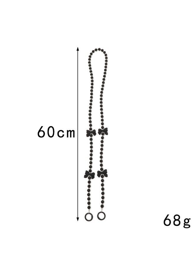 NIBEMINENT Phone Charm/ Chain Strap for Women Girls, Bow Cell Phone Case Lanyard Wrist Strap - Image 1