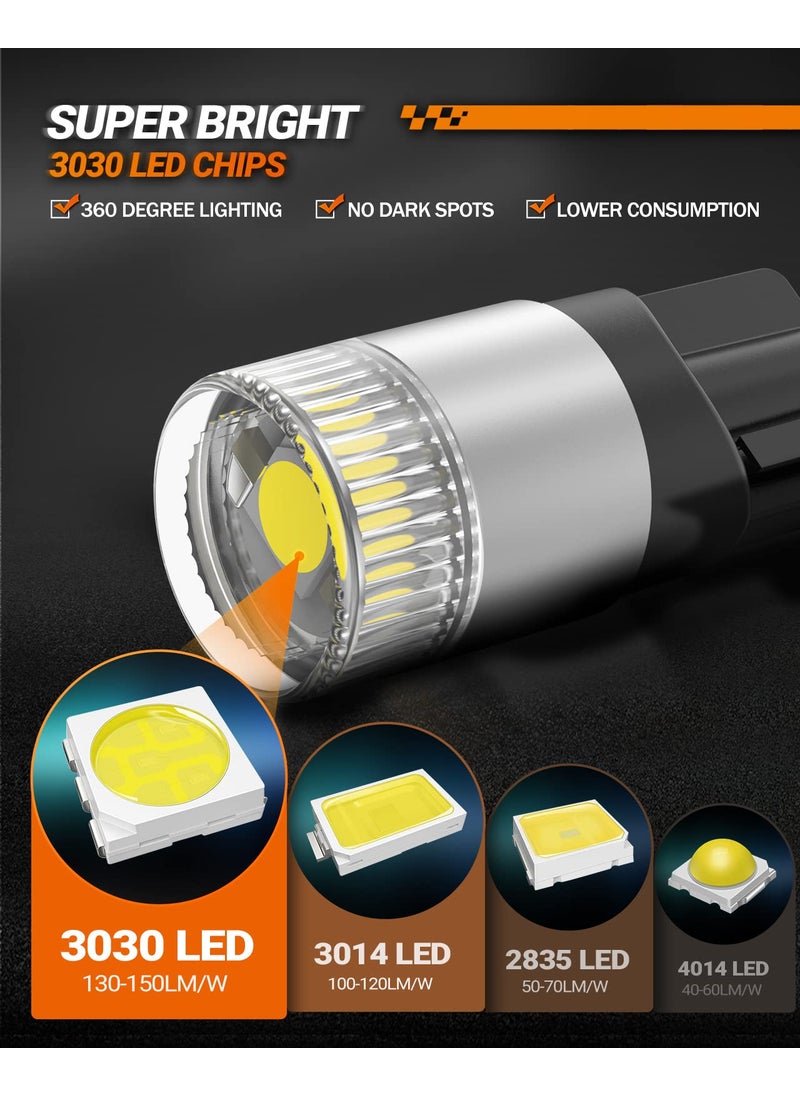 SEALIGHT SEALIGHT 194 LED Light Bulbs 6000K White, W5W 168 2825 T10 Car Interior Light Bulb Replacement for License Plate Light, Dome Light, Map Light, Courtesy Light, Pack of 6  - Image 4