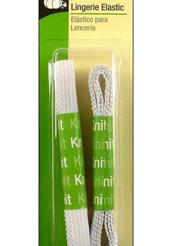Dritz 9324W Lingerie Knit Elastic - White, 1/2 Inch by 30 Inch & 3/8 Inch by 54 Inch - Image 1