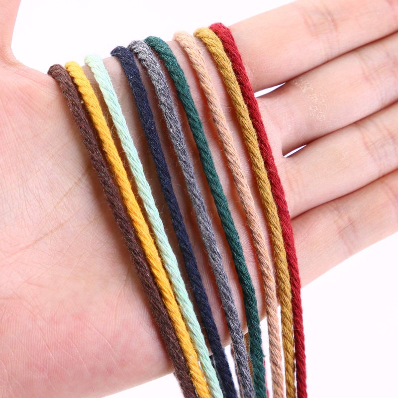 ZXCDINO Gold Yellow Macrame Cord 3mm x 109Yards,Colored Cotton Rope Craft Cord Colorful Cotton Cord Twine for Wall Hanging Plant Hangers Crafts Knitting Decorative Projects - Image 2