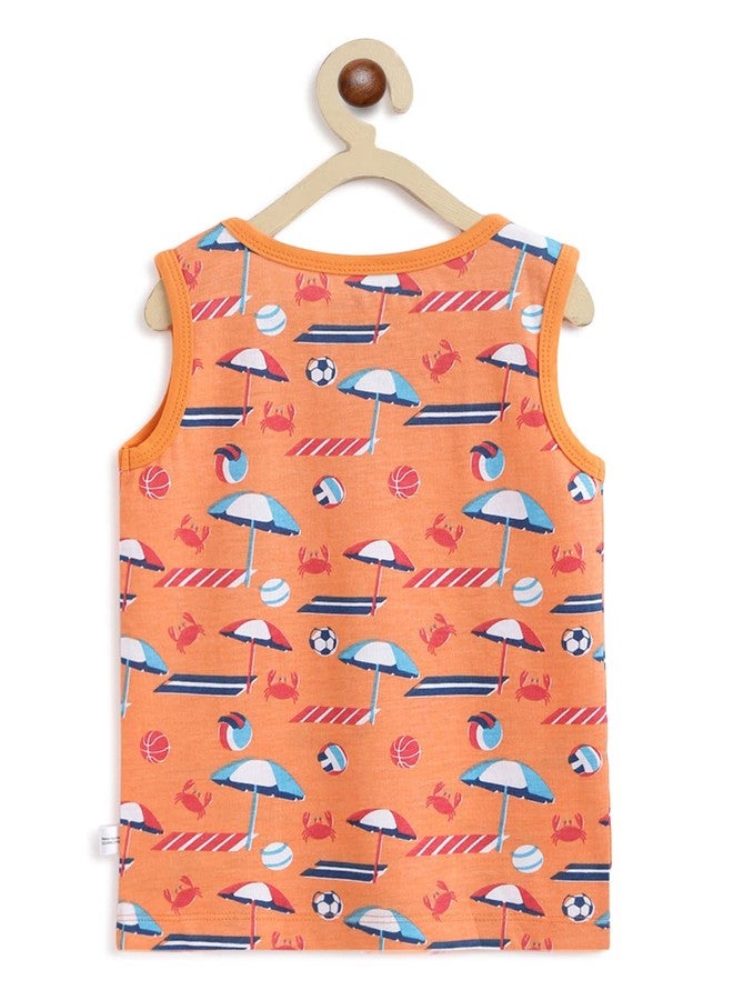 superbottoms Top & Shorts Set | | Comfort Wear | Lounge Wear | Top and Shorts set for Kids | Kids Combo Dress | Baby clothes | Sand & Sea |Size 6-12 Months - Image 4