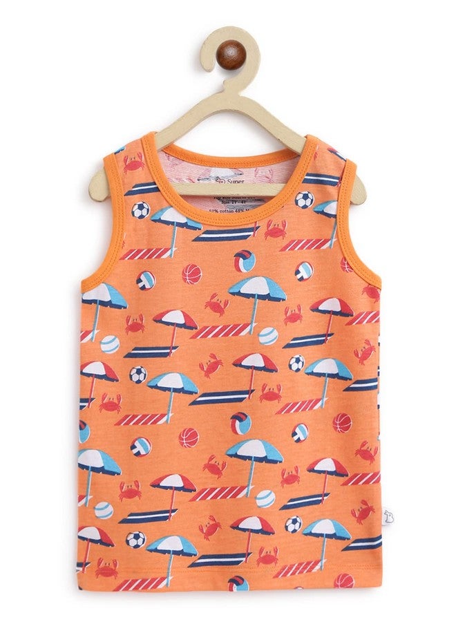 superbottoms Top & Shorts Set | | Comfort Wear | Lounge Wear | Top and Shorts set for Kids | Kids Combo Dress | Baby clothes | Sand & Sea |Size 6-12 Months - Image 3