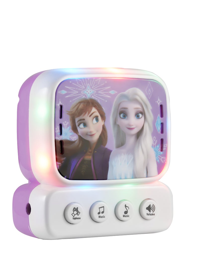 Volkano Disney Frozen Mini Karaoke Machine with Belt Hook – Portable Singing Machine with Built-In Melodies, AUX Input & Wired Microphone - Image 3