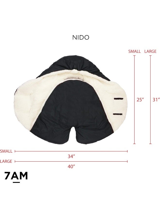 7 A.M. 7AM Enfant Baby Car Seat - Nido Quilted Baby Carrier Cover, Hooded Soft Plush Lining, Stroller - Image 5