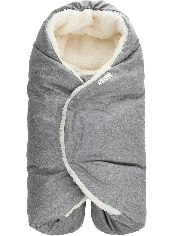7 A.M. 7AM Enfant Baby Car Seat - Nido Quilted Baby Carrier Cover, Hooded Soft Plush Lining, Stroller - Image 1