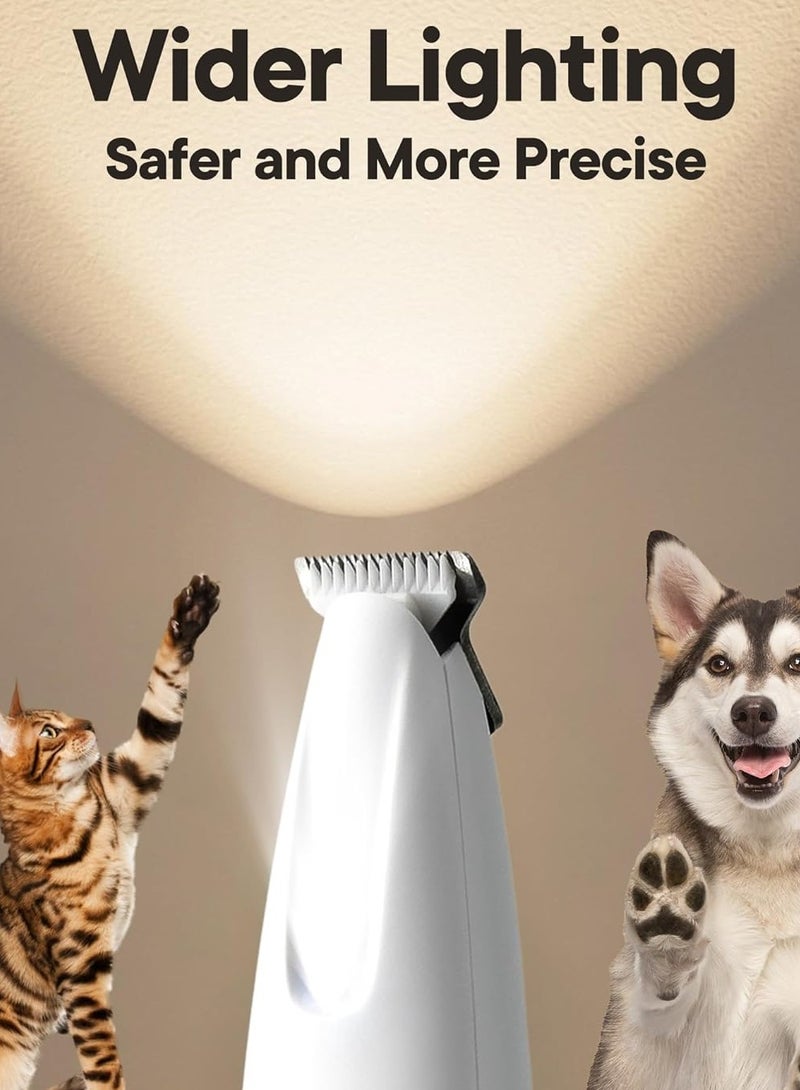 general Dog Paw Trimmer with LED Light, 18mm Widen Blade, 35dB Low Noise, LED Display, Fully Waterproof, Rechargeable Clipper for Dogs Cats Trimming Paws, Eyes, Ears, Face - Image 4