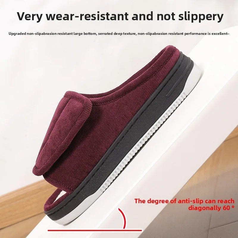 Y&D Adjustable for Velcro Linen for Slippers Breathable Large Size Home Shoes for Men Women Non-Slip Outer Wear for Elderly Export - Image 5