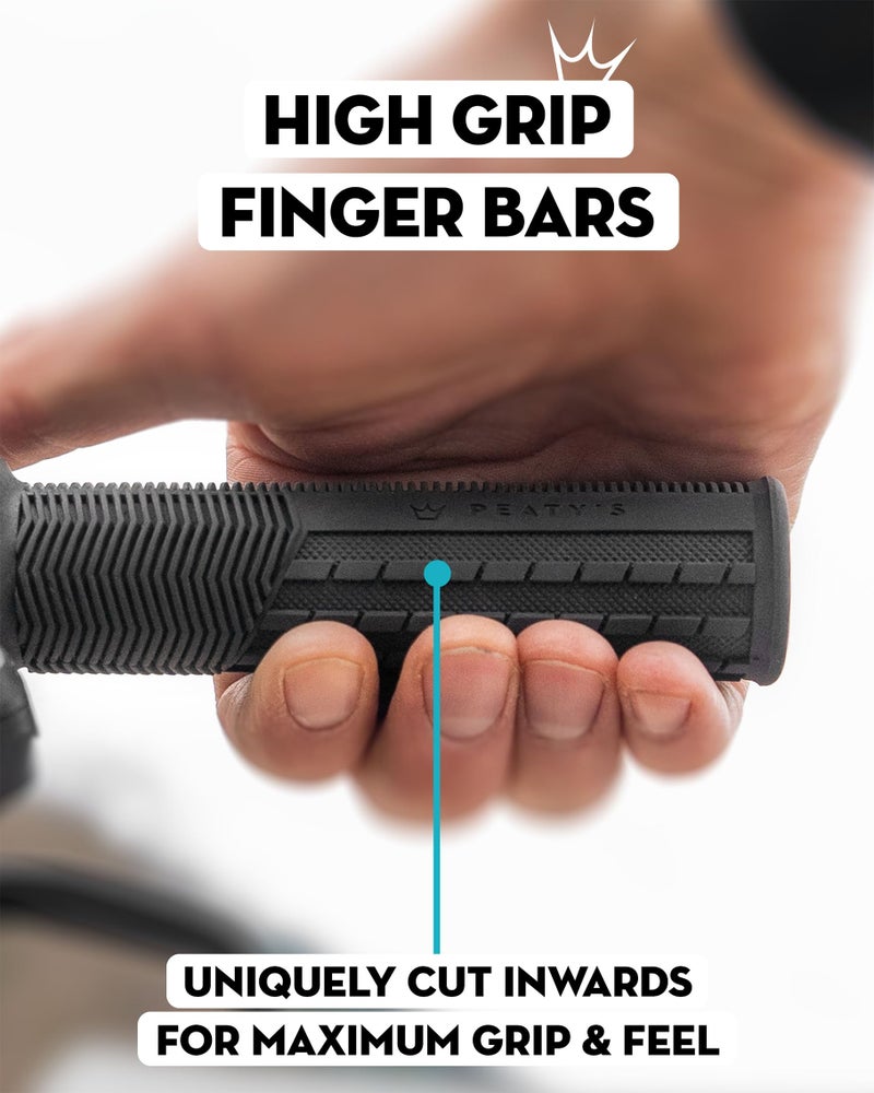 Peaty'S Monarch Grips - Blue/Mushroom/Thick - Trail Comfort  Durable  Ergonomic Finger Bars  Support Thumb Pad  All Day Riding  All Weather & Terrain  Mtb Enduro Downhill Ebike Mountain Bike - Image 5
