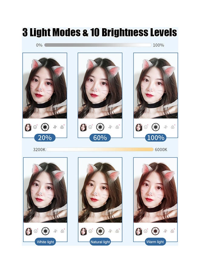 Loquat LED Photography Flash Light Pink/White/Silver - Image 3