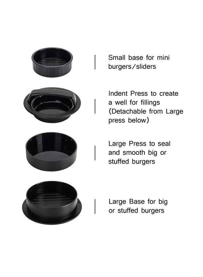 هومستر برجر الصحافة برجر باتي صانع سلايدر الصحافة محشوة برجر باتي الصحافة العادية برجر باتي الطبخ القالب 3 في 1 غير عصا مطبخ أداة الشواء - Image 5