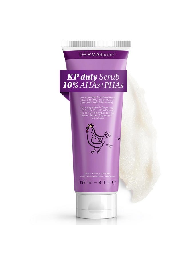 DERMAdoctor - DERMAdoctor KP Bump Eraser Body Scrub Dermatologist Formulated Exfoliant | Keratosis Pilaris Treatment For Dry And Bumpy Skin 10% AHAs + PHAs - 8 oz - Image 1