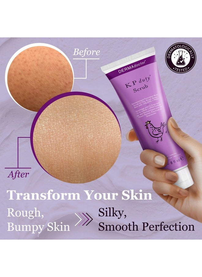 DERMAdoctor - DERMAdoctor KP Bump Eraser Body Scrub Dermatologist Formulated Exfoliant | Keratosis Pilaris Treatment For Dry And Bumpy Skin 10% AHAs + PHAs - 8 oz - Image 1