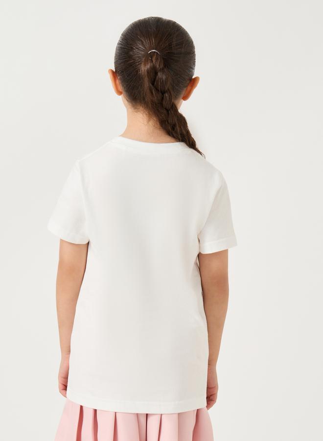 Styli Crochet Flower Detail Round Neck T-Shirt - Image 4