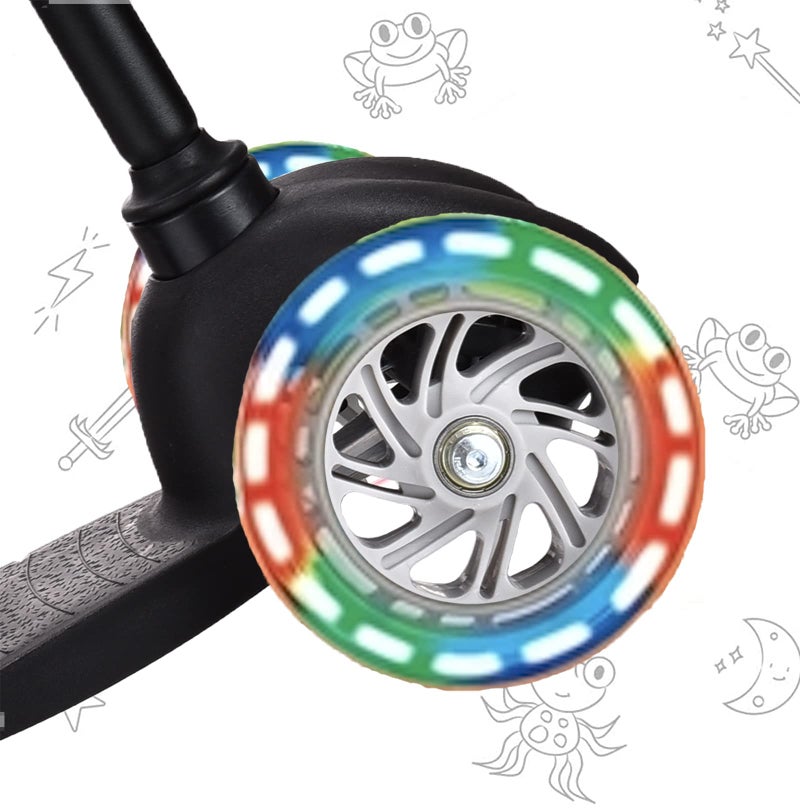 DADDYCHILD 3 Wheel Scooters for Kids, Kick Scooter for Toddlers 3-6 Years Old, Boys and Girls Scooter with Light Up Wheels, Mini Scooter for Children - Image 5