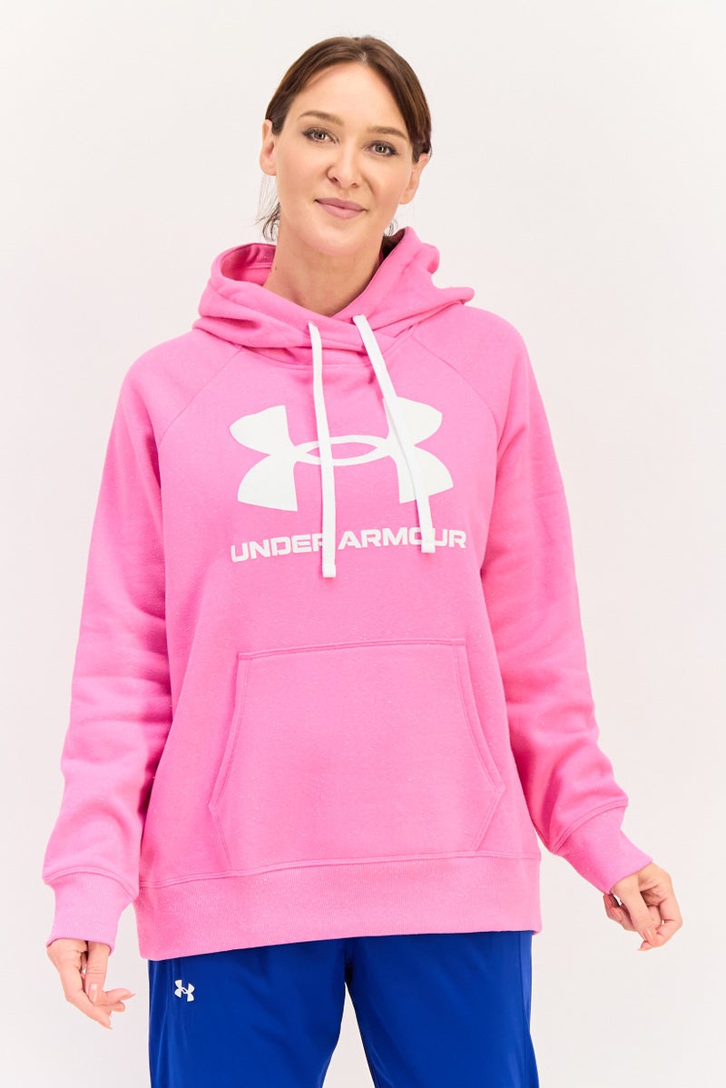 UNDER ARMOUR Women Loose Fit Long Sleeves Outdoor Hoodie, Pink - Image 1