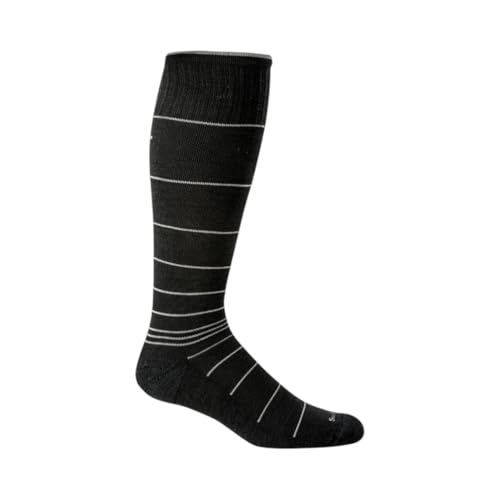 Sockwell Men's Circulator Moderate Graduated Compression Sock, Black Stripe - L/XL - Image 5