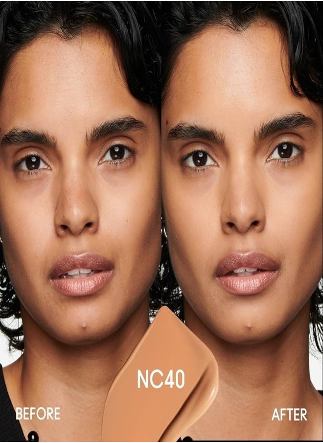 MAC Cosmetics - MAC Studio Fix Fluid SPF 15 Foundation NC40 – 24HR Long-Wear, Matte Finish, Oil Control, Medium-to-Full Coverage - Image 1