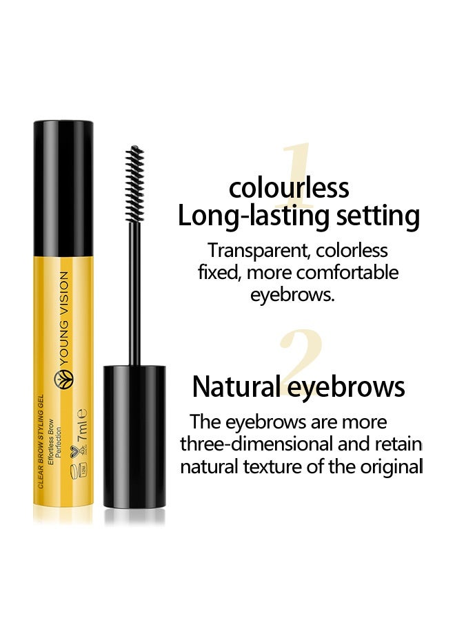 يونج فيجن جيل تحديد الحواجب الشفاف، جيل مكياج الحواجب، غراء حواجب طويل الأمد وجذاب، جيل حواجب شفاف مقاوم للماء، مقاوم للتلطخ، شمع حواجب سريع التجفيف لحواجب محددة ومظهر طبيعي 7 مل - Image 4