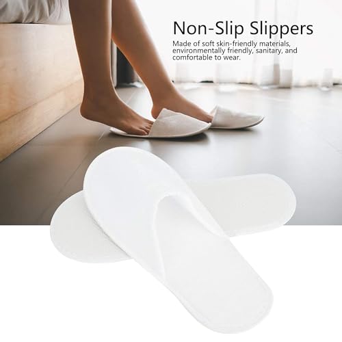 KUDIZE Disposable Terry Towel Anti Slip White Slipper for Hotel Spa Clinic Home Bathroom use and throw washroom slipper (Pack Of 5 Pairs) - Image 5
