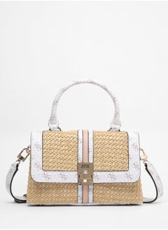 GUESS Kasinta Raffia Top-Handle Satchel