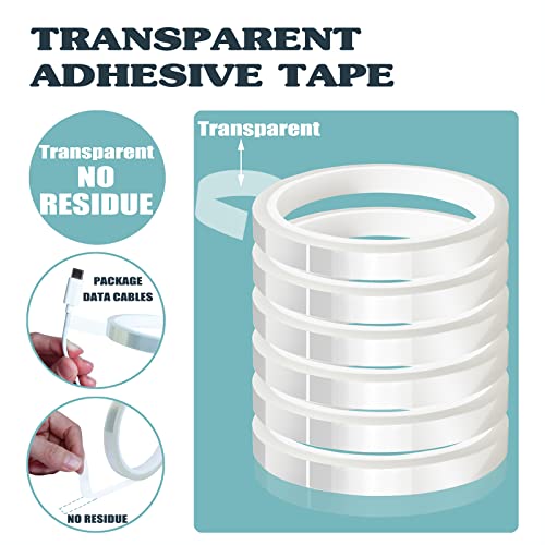 MEBMIK 6 Rolls 10mm x33m(108ft) Clear Heat Tape,Transparent High Temperature Heat Resistant Tape,Heat Transfer Tape for Heat Press and Sublimation,Heat Transfer Vinyl,No Residue - Image 4