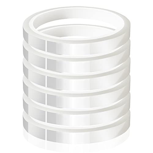 MEBMIK 6 Rolls 10mm x33m(108ft) Clear Heat Tape,Transparent High Temperature Heat Resistant Tape,Heat Transfer Tape for Heat Press and Sublimation,Heat Transfer Vinyl,No Residue - Image 1