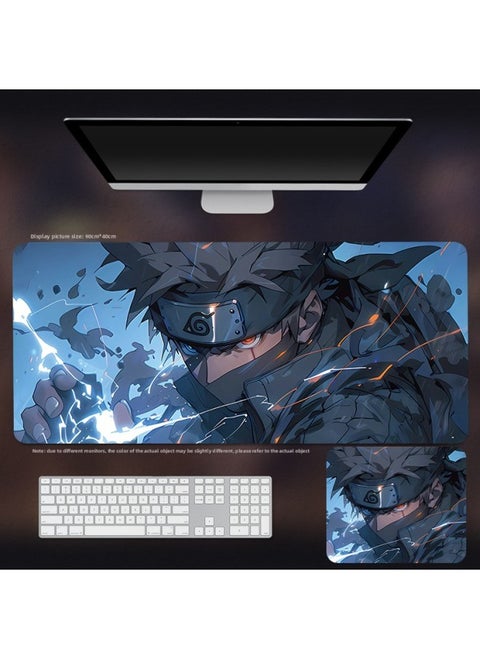 Anime Naruto Mouse Pad Naruto Sasuke Kakashi Super Large Thickened Muye Village Boys Computer Table Pad-color:800*300*4mm-pattern:Naruto 27