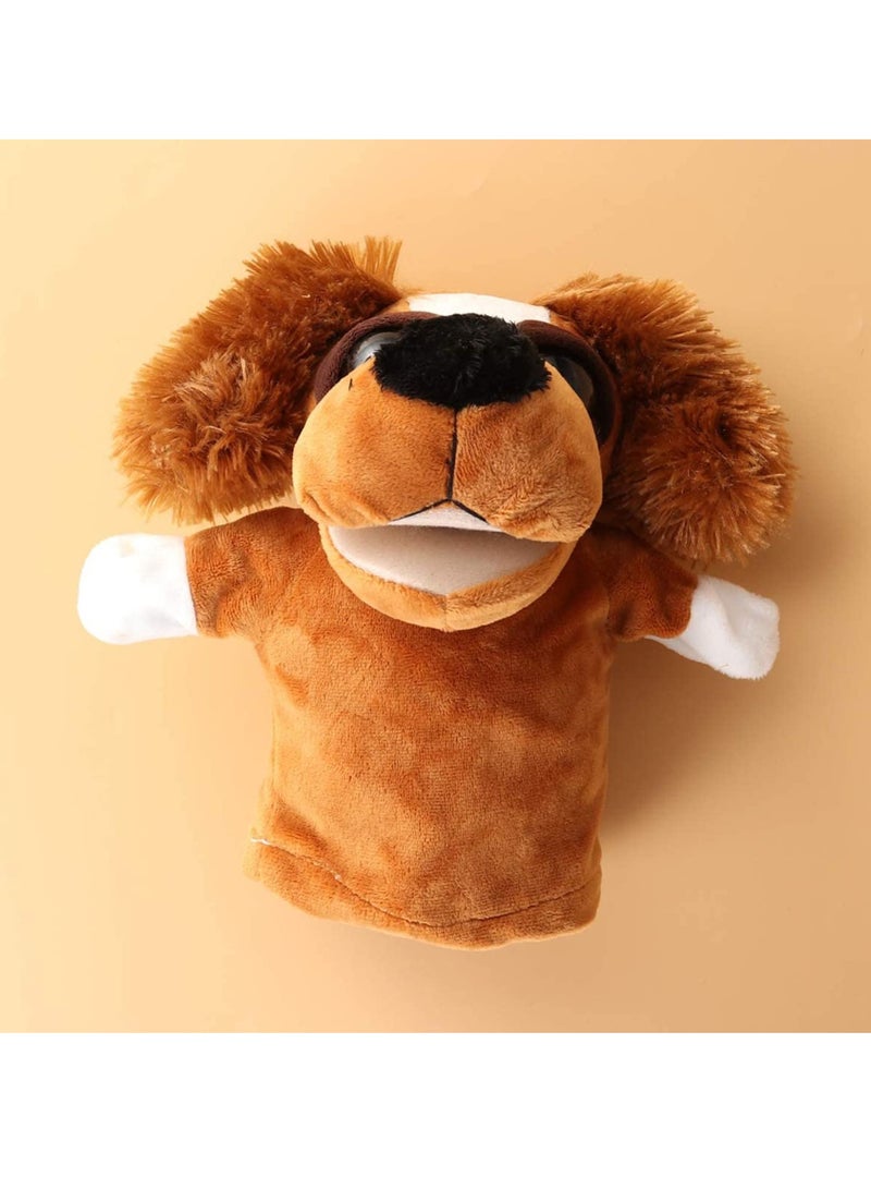 SOLARAE Puppy Hand Puppet Plush Dog Toy Animals Figure Finger Doll Parent- child Interactive Gift for Storytelling Teaching Preschool Role- Play - for Imaginative - Image 4