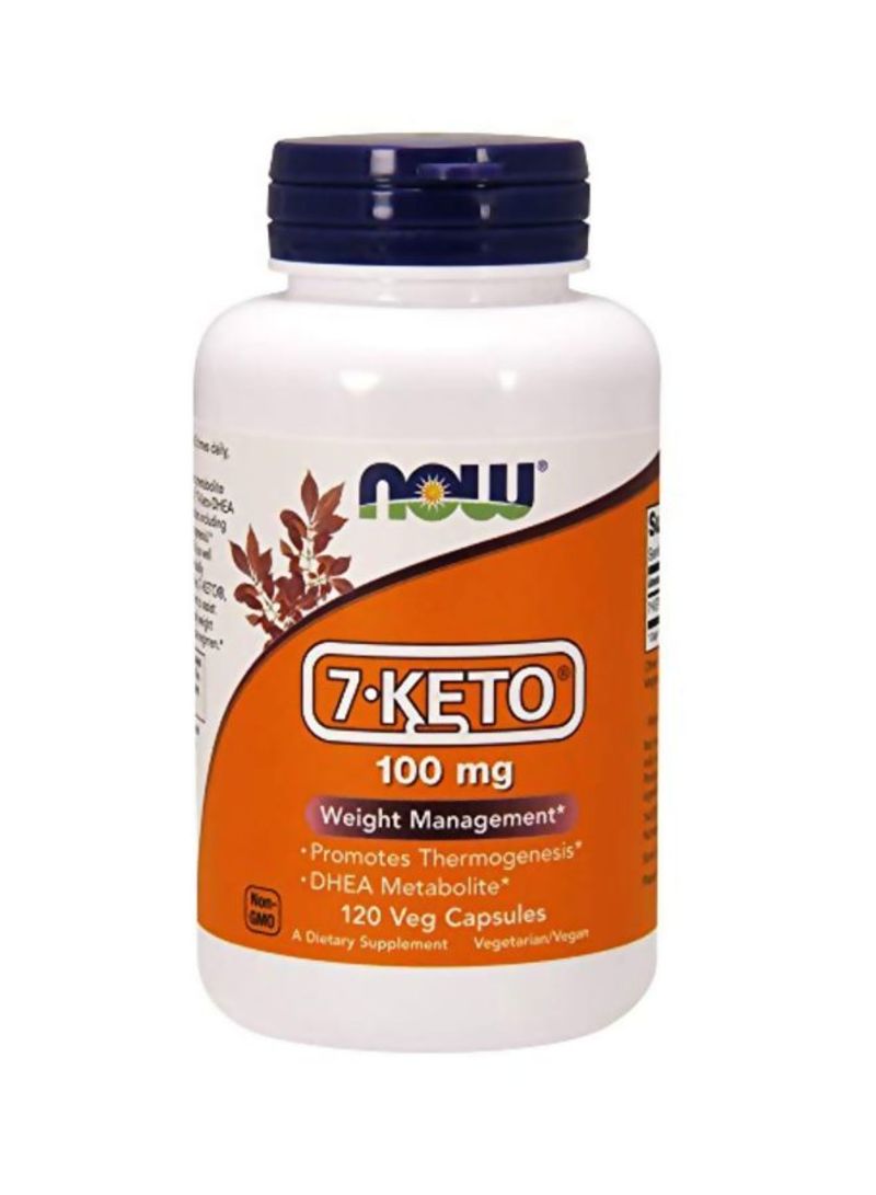 Now Foods Food 7 Keto Dietary Supplement 100 mg, 120 Veg Capsules - Image 1
