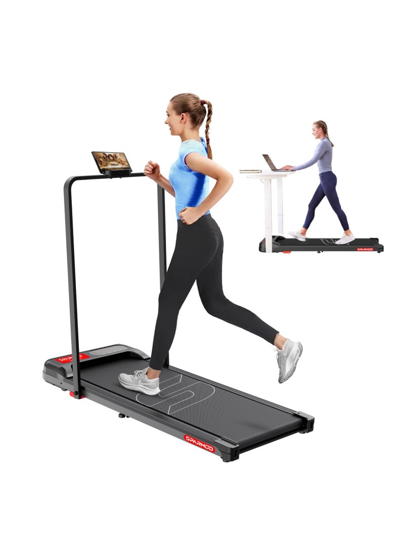 Sparnod Fitness STH-3004N - 2 in 1 Walking Pad Treadmill for Home Use, 1–10 km/h, Foldable Rail, 7% Incline, LED Display, Bluetooth, Shock Absorption, No Installation, 90kg Capacity for Home & Office Use  - Image 1