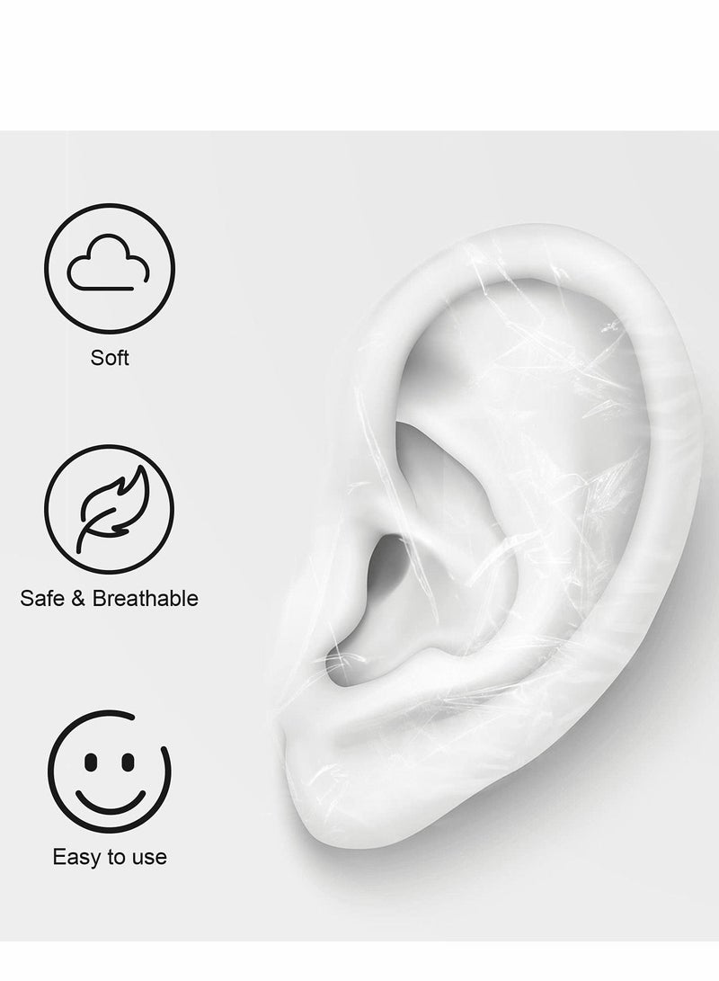 SYOSI Waterproof Ear Stickers, Baby Waterproof Ear Protector, Newborn Ear Protection for Swimming Showering Surfing Snorkeling and Other Water Sports Kids Size（100 Pack） - Image 2