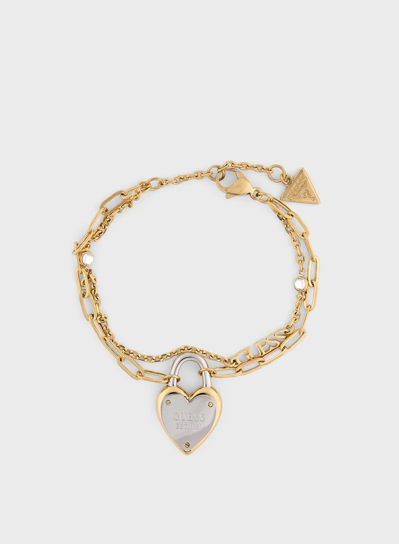 GUESS Logo Details Single Bracelet