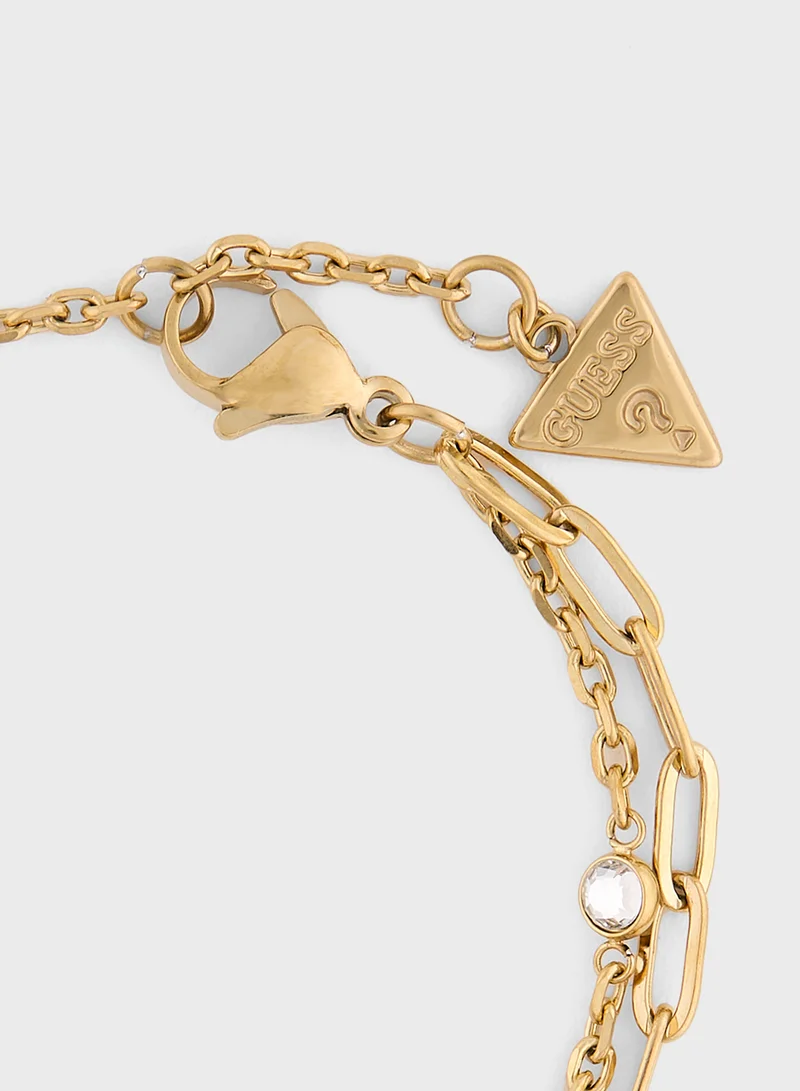 GUESS Logo Details Single Bracelet