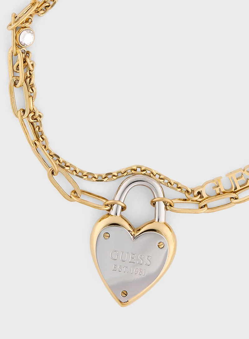 GUESS Logo Details Single Bracelet