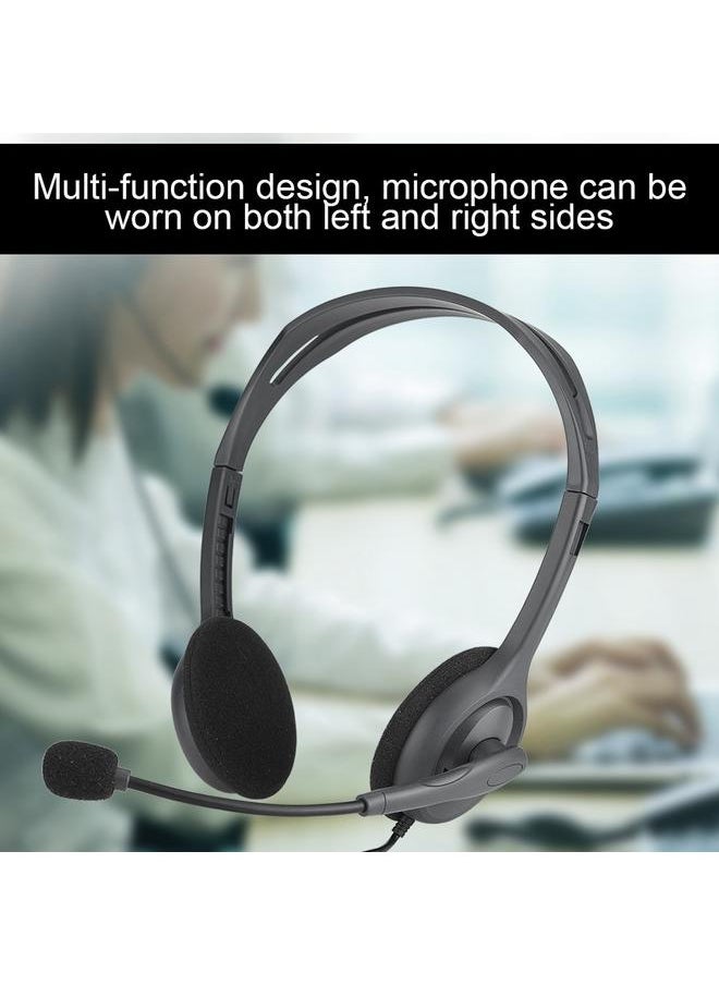 Thoraya Head-mounted Multi-Device Stereo Computer Headphone 3.5 mm single wire plug Headset  - Image 2