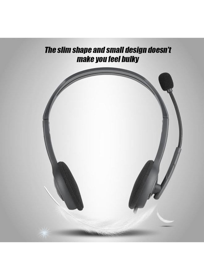 Thoraya Head-mounted Multi-Device Stereo Computer Headphone 3.5 mm single wire plug Headset  - Image 5