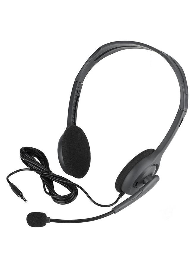 Thoraya Head-mounted Multi-Device Stereo Computer Headphone 3.5 mm single wire plug Headset  - Image 1