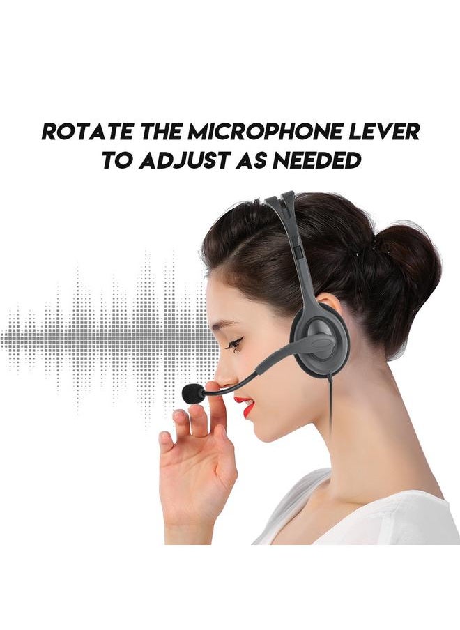 Thoraya Head-mounted Multi-Device Stereo Computer Headphone 3.5 mm single wire plug Headset  - Image 3